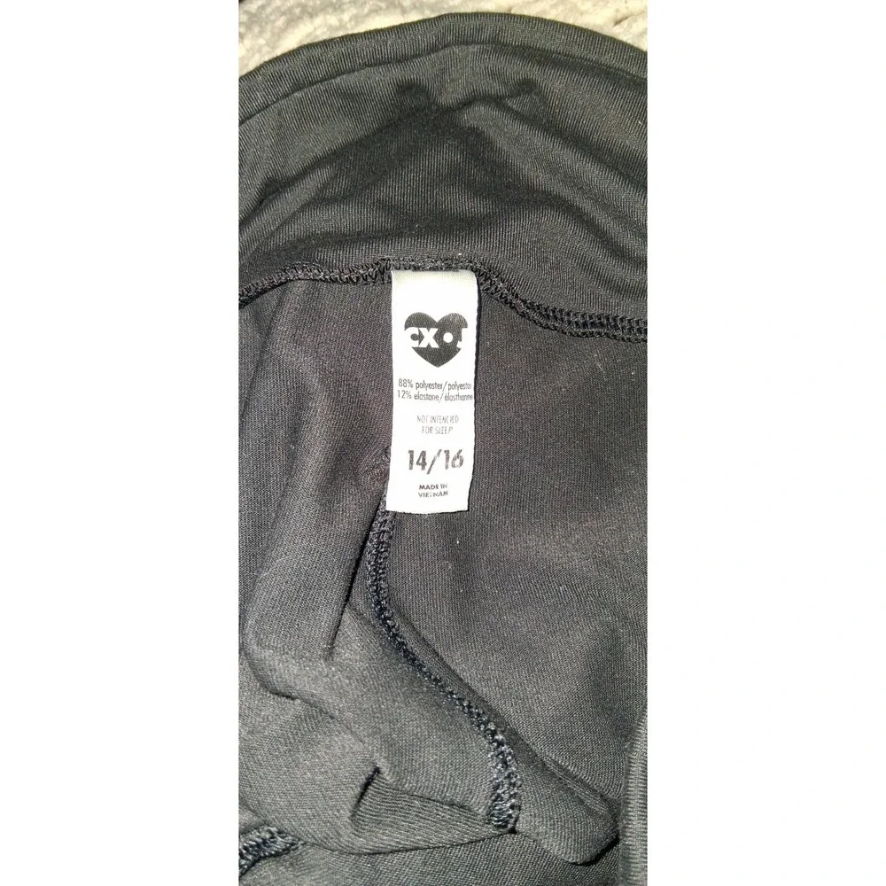 Justice Girls Black Cargo Legging‎ Pull On Elastic Waist Size 14/16